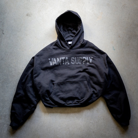Heavyweight Double-Layered Hoodie — Black