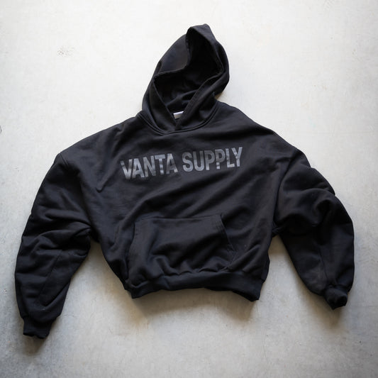 Heavyweight Double-Layered Hoodie — Black