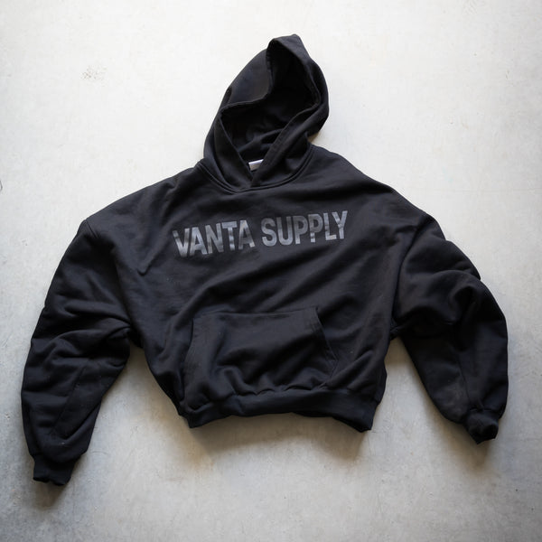 Heavyweight Double-Layered Hoodie — Black